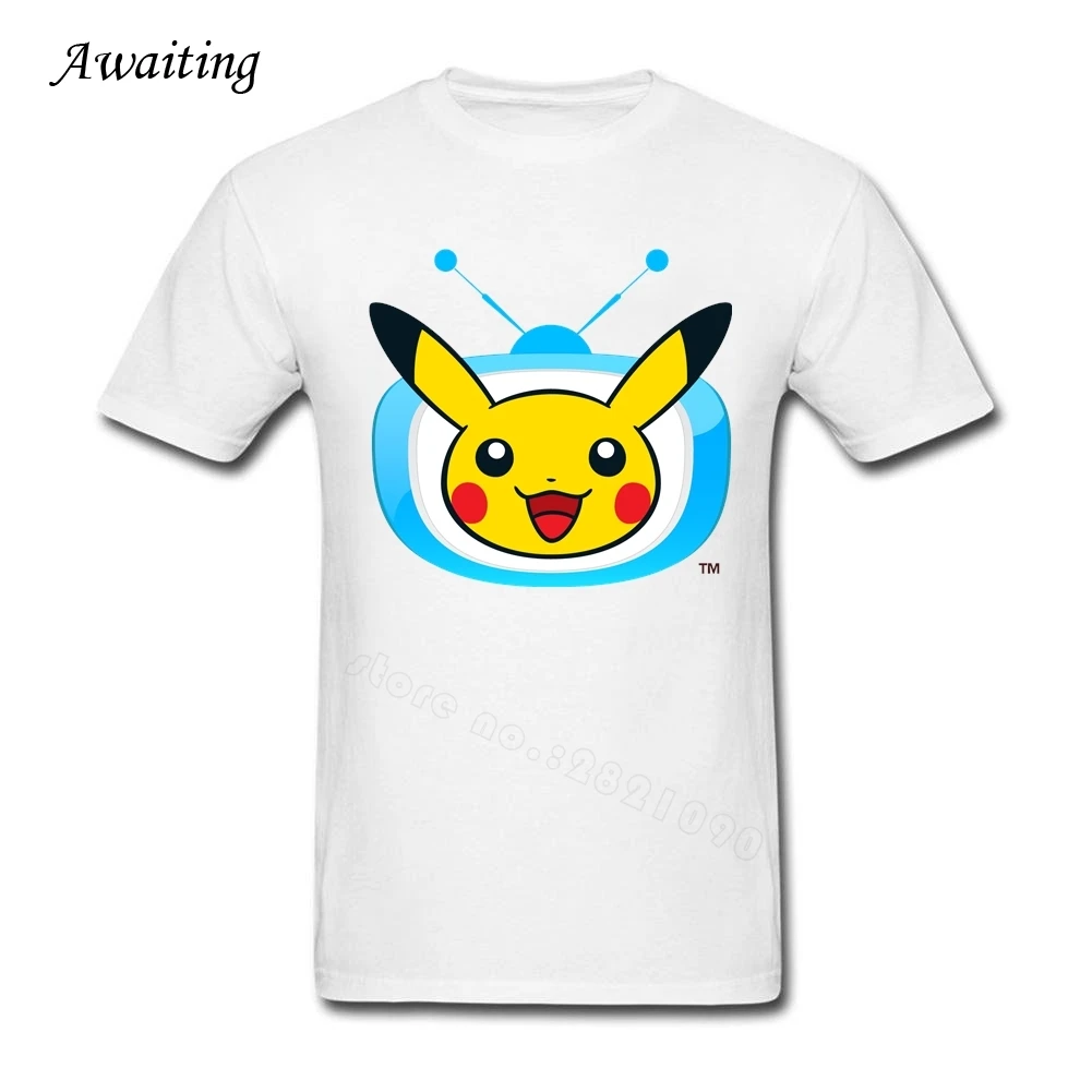 Pokemon Печатных мужская Футболка Летом О-Образным Вырезом Взрослых С Коротким