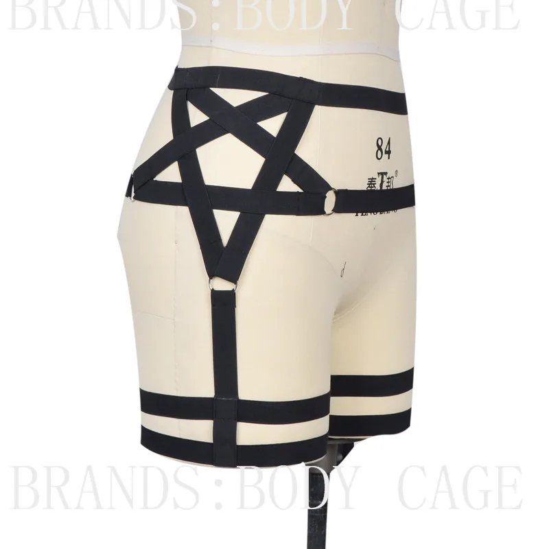 Pentagram Bondage Skirt Shorts Fetish Sexy Goth Thigh Garter belt