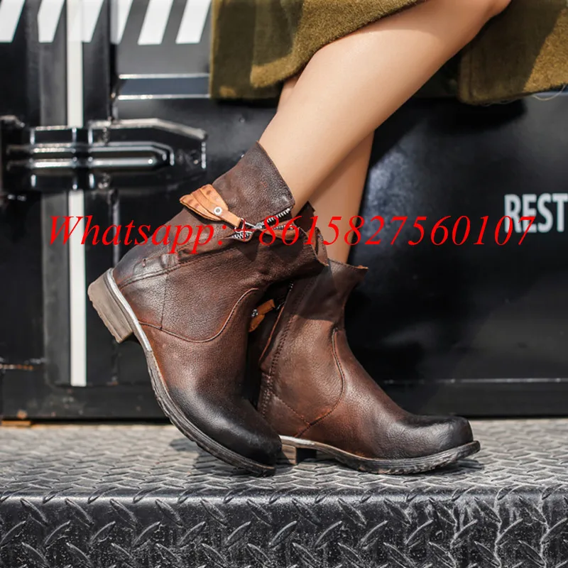 2017 Зима Весна Британский Ветер Ручной Женщина Обувь Зашнуровать Ботинки Низком