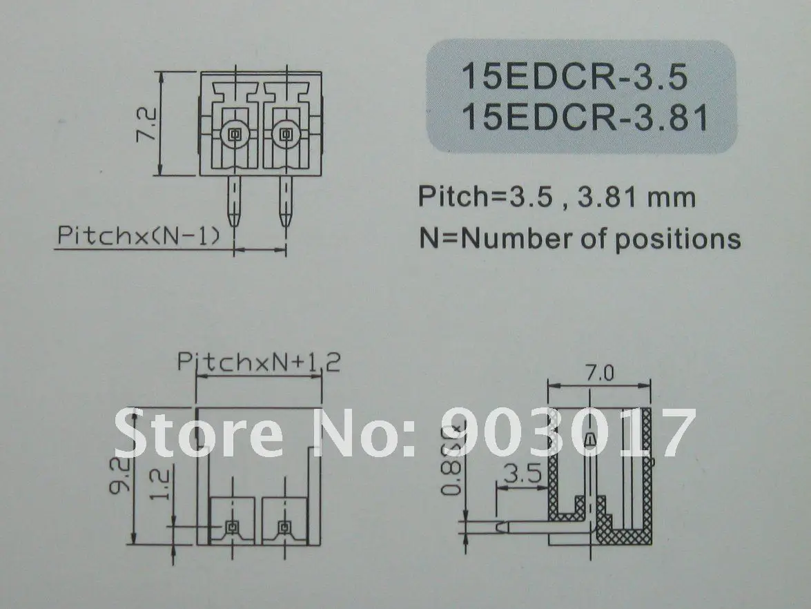 200 шт. Шаг 3.81 мм угол 6pin/Способ Клеммная колодка Разъем зеленый цвет сменный Тип с угловой