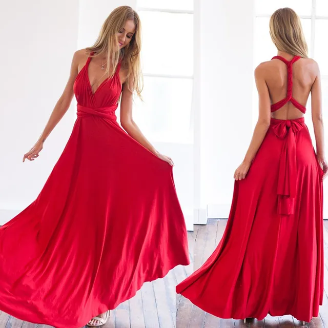 robe rouge longue sexy