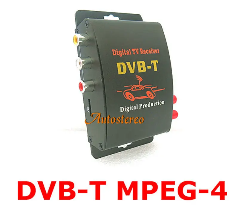 В автомобиле цифровой ТВ DVB-T MPEG-4 цифровой ТВ двойной тюнер приемник коробка тюнер для автомобиля