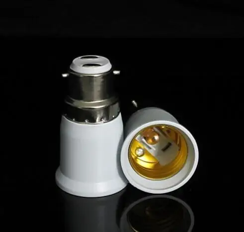 1Pcs B22 to E27 Fireproof Material lamp Holder Converter Socket light Bulb Base type Adapter