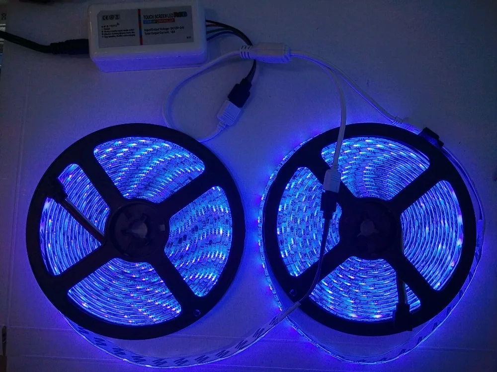2.4 г RGB LED контроллер+ 5050 RGB 60L/m, 10 м 600L светодиодные полосы водонепроницаемый DC12V гибкие светодиодные бар свет+ 12 В 8A адаптер RGB led комплект