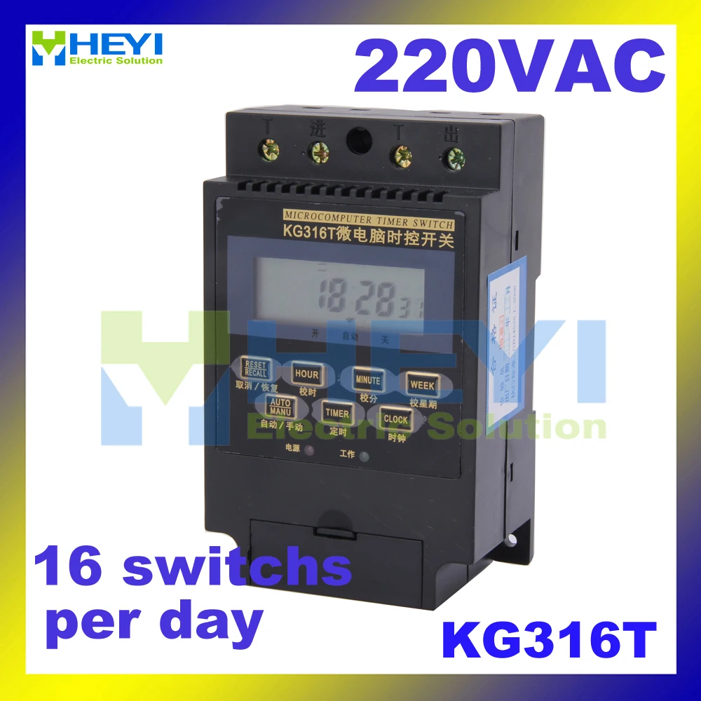 Микро-компьютер контроллер времени AC 220 В ЖК Автоматическая еженедельная программа 16 групп переключатель/день цифровой таймер реле управления