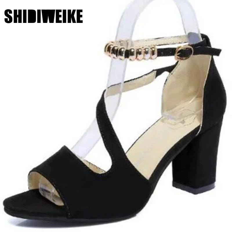 

SHIDIWEIKE Summer Women Sandals Open Toe Flops Women's Sandles Thick Heel Women Shoes Korean Style Gladiator Shoes Platform