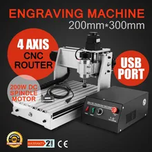 (De l'entrepôt de l'ue) 3020 4 axes CNC routeur gravure MACHINE mise à jour routeur forage et fraiseuse 4 quatre axes