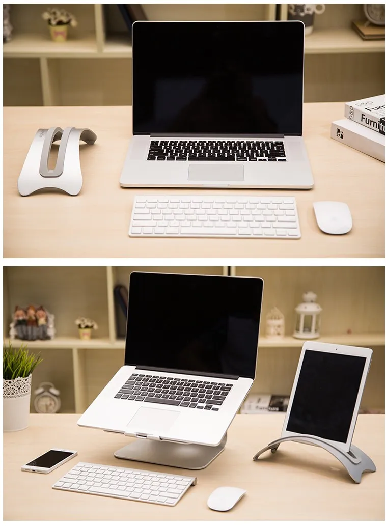 Алюминиевый Настольный дисплей стойки для Macbook Air Macbook Pro