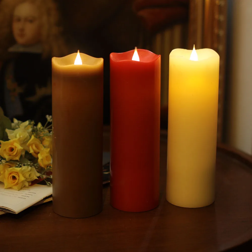 Беспламенная светодиодная 3d свеча GiveU с пультом дистанционного управления