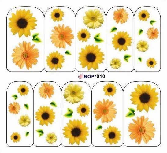 20 листов/партия, смешанная серия BOP001-BOP015, милый дизайн, переводная наклейка для воды, стикер для дизайна ногтей