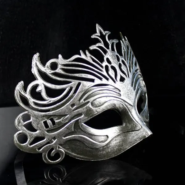 Венецианская Карнавальная маска, винтажная римская маска гладиатора, цвет золотистый, серебристый, 100 шт./партия