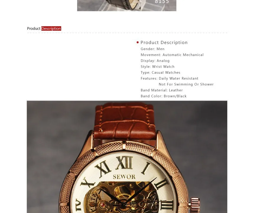 Роскошные часы со скелетом для мужчин SEWOR классический ретро Римский циферблат кожа Relogio Masculino винтажное платье автоматические механические часы