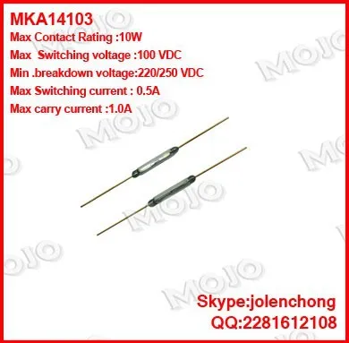 Mka14103 x1500pcs/много оригинальный и новый: геркон mka14103 стекло зеленый 14 мм обычно открытым низкая Напряжение
