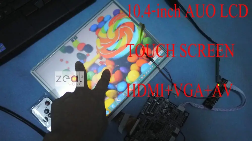 VGA+ AV плата управляющего драйвера+ 10,4 inch 800*600 A104SN03 4:3 панель ЖК-дисплея с сенсорным экраном+ USB Драйвер доска