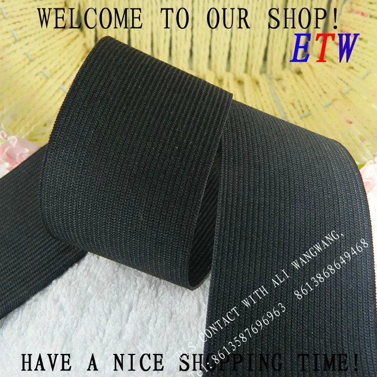 18 мм утолщенная черная вязаная эластичная лента, эластичная лента, 20 ярдов/рулон одежды обувь сумка аксессуар