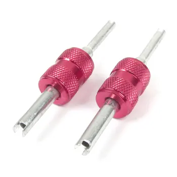 

X Autohaux Pair Two Size Red Anti-Slip Handle Auto Car Tire Valve Stem Remover