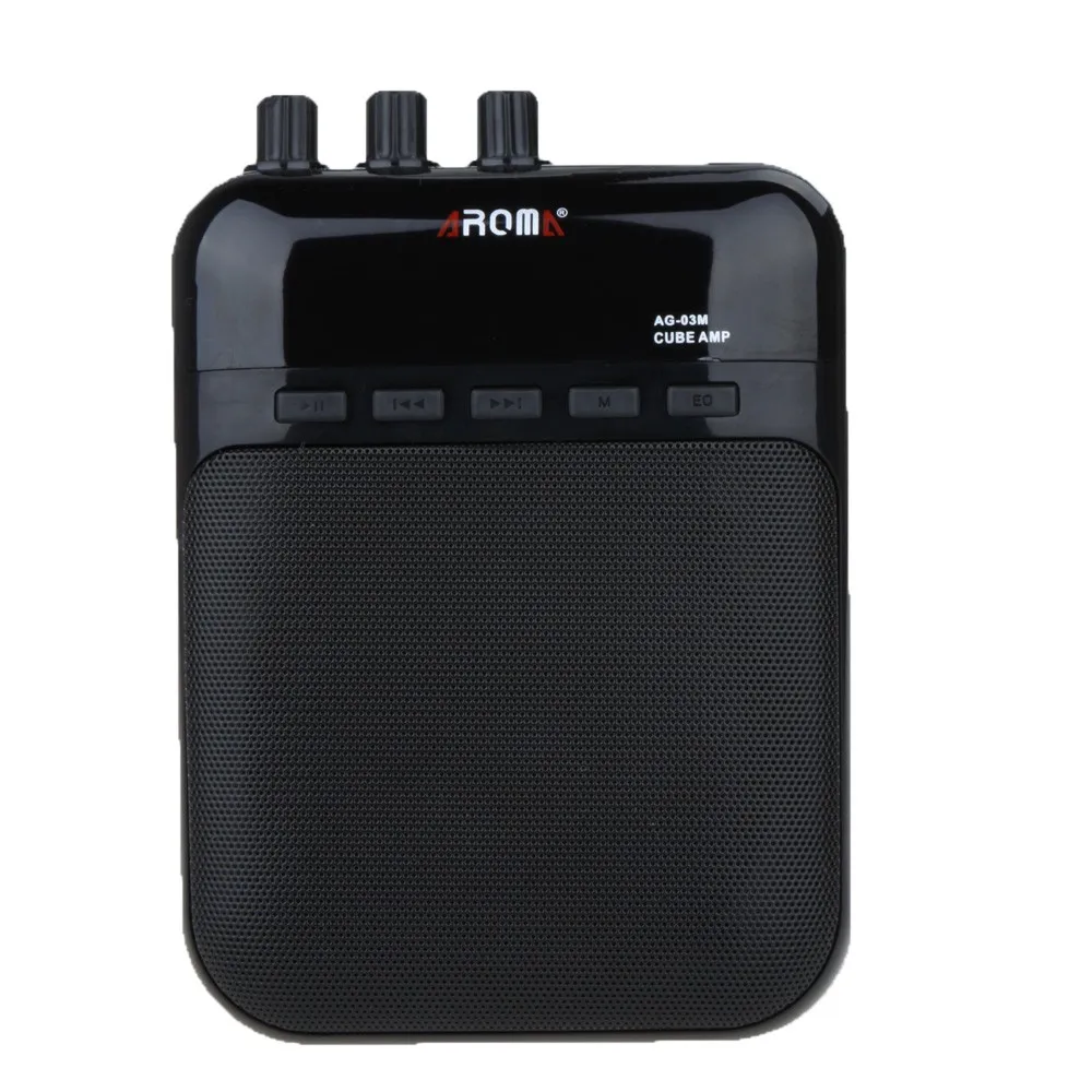 

Aroma AG-03M 5W Guitar Amp Recorder Speaker TF Card Slot Compact Portable Multifunction Guitar Amplifier New Arrivel