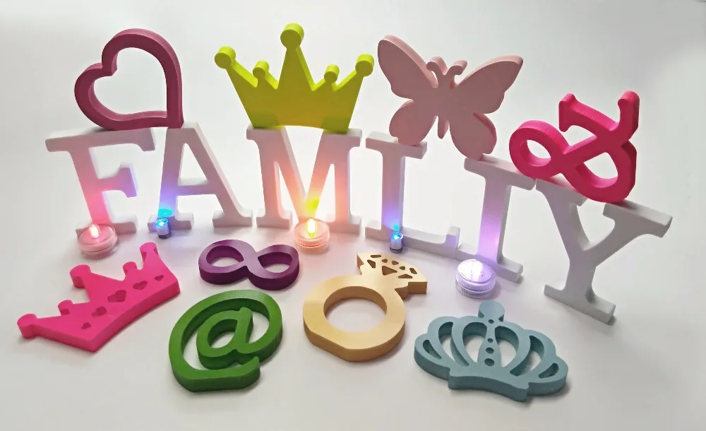 

30cm Free Standing Artificial Wood Wooden white Letters number /crown/heart/Butterfly For Wedding Birthday Home decoration Party