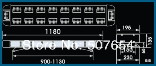 Более высокая звезда 120 см 108 Вт Светодиодная Автомобильная сигнальная рампа, стробоскоп аварийная световая панель для полицейского автомобиля, скорой помощи пожарная машина, 15 вспышек, водонепроницаемая