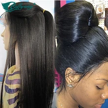 Long Straight Full Lace Human Hair Wigs Italian Yaki Full Lace Wig/Lace Front Wig Unprocessed Virgin Brazilian Light Yaki Wig