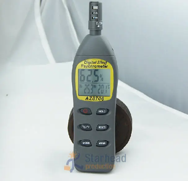 AZ8706 AZ 8706 Карманный гигро-термометр с зондом цифровой слинг PSYCHROMETER Измеритель температуры и влажности