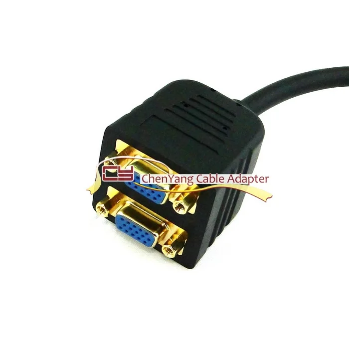 RGB, VGA, SVGA папа-2 VGA HD 15 мама сплиттер адаптер удлинитель Черный