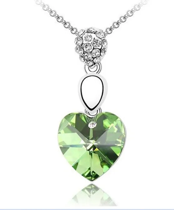 Rnafashion нет минимального заказа Бесплатная доставка/Австрия Crystal ювелирные изделия/Сердце Цепочки и ожерелья/B46 (6 цветов выбор)
