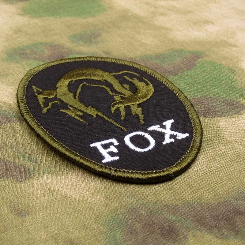 Зеленый MGS с надписью «Fox Hound» группа специального назначения Ghost вышитые патч B3264