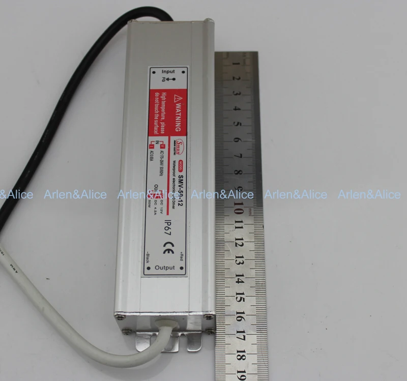 50 Вт 12 В 4.2A Водонепроницаемый Открытый одиночный выход импульсный источник питания AC к DC SMPS