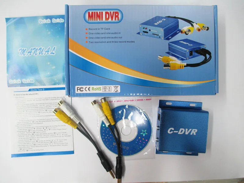 Камера наблюдения адаптер CCTV Мини C-DVR видео/аудио рекордер детектор движения TF карта рекордер мини DVR