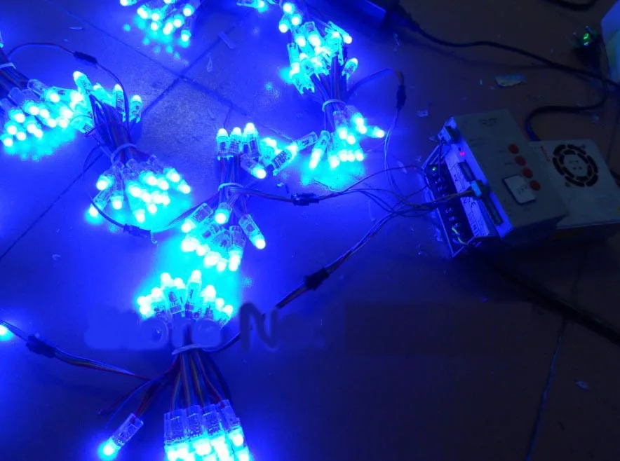 AAA 12 мм пиксель rgb led модуль IP66 водонепроницаемый DC5V 7 видов цветов сквозное отверстие LED RGB дампа узел; 50 шт. строка