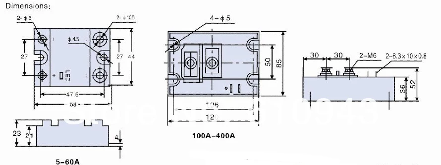 DC управления DC твердотельные реле SDM100600D 48-1000VDC 600A