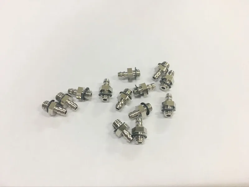 50 Pieces 3.5mm Air Pneumatic Hose to M5 Male Mini Barb Fitting / Brass M5