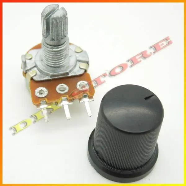 wholesale 100pcs/lot Brand New black 17mm high 6mm 15/64" Shaft Diameter encoder Knobs+free shipping-10000411