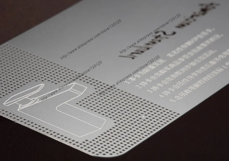 Персонализированная Высококачественная визитная металлическая карточка из нержавеющей стали