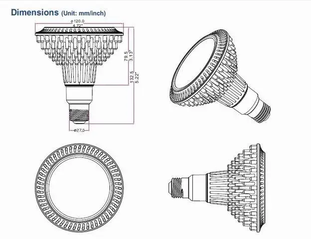 UL, CUL! Патент Дизайн 18 Вт PAR38 SMD 5730 с регулируемой яркостью света 1560lm AC110/220 В жизни> 50, 000hrs, 32 шт./лот оптовая продажа