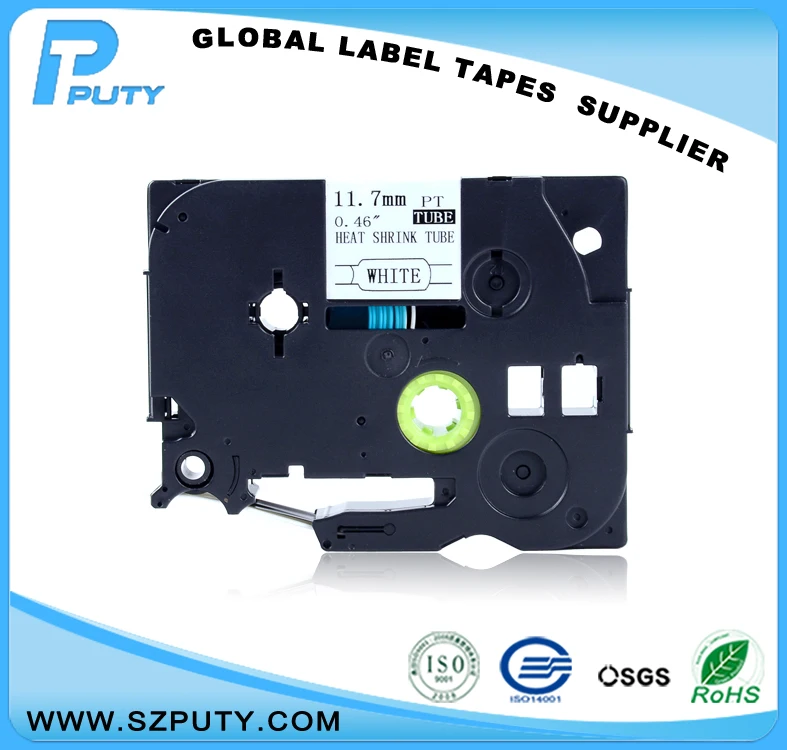 

PUTY heat resistant tubing HSE231 black on white 11.7mm compatible Brother heat shrink tube