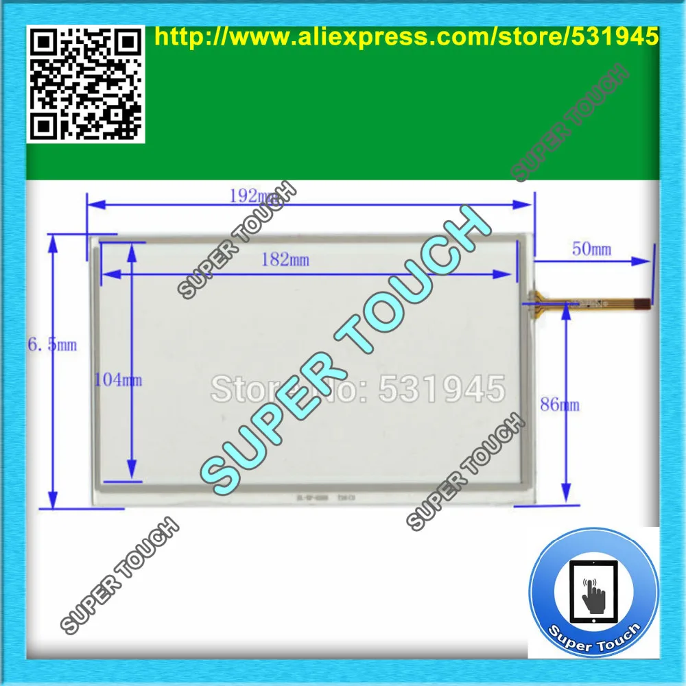 

ZhiYuSun POST 8 inch 4-wire resistive Touch Panel XWT170 192*116 Navigator TOUCH SCREEN 192mm*116mm GLASS LCD display