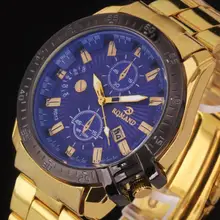 Marque de luxe Hommes de Montre Horloge De Mode Or Bracelet En Acier Inoxydable Date Quartz Analogique Montre-bracelet Homme Homme Sport Montres Relogio