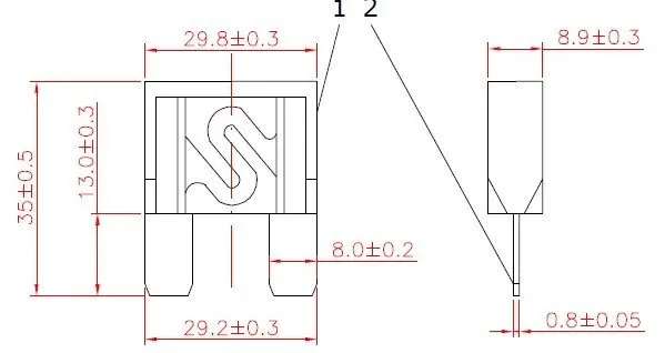 20A 30A 40A 50A 60A 70A 80A 100A Макси ATM Авто лезвие предохранителей