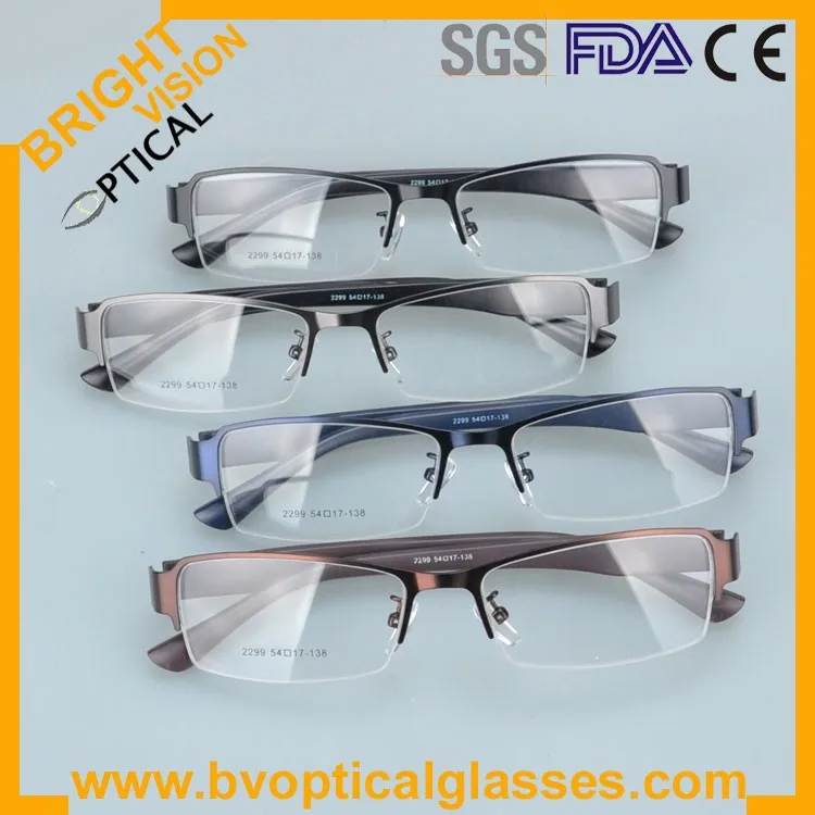 2299he Factrory price half rim vintage optical frames eyewear glasses