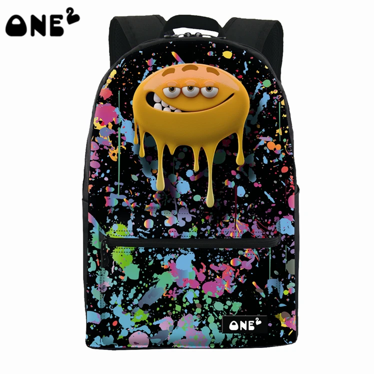 2016 ONE2 Design big mouth monster pattern nylon custom wholesale