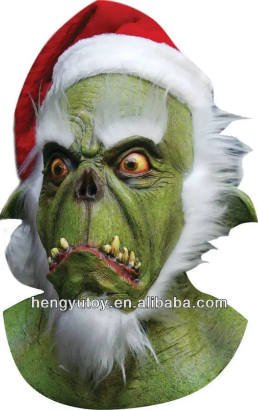 Экологически чистый яркий выбор Элитный Латекс резиновая Grinch маска для косплей на Хэллоуин, Рождество
