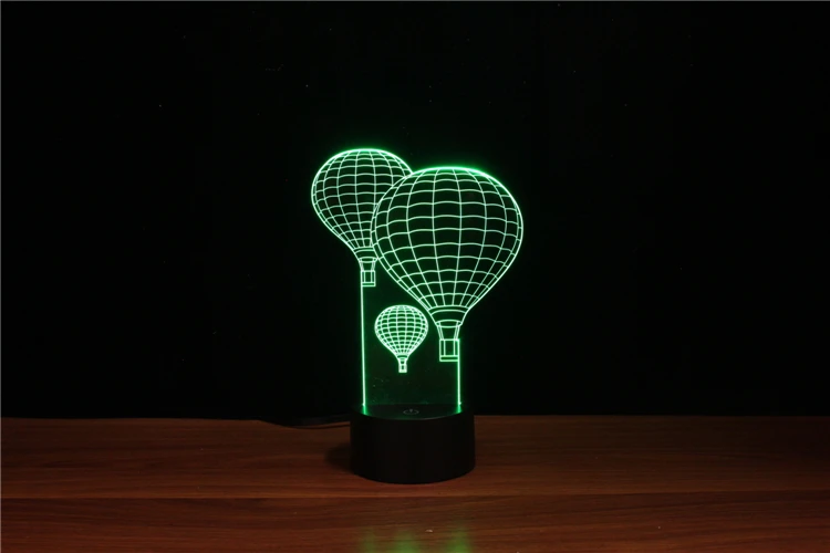 Christmas Decorations for Home Tourism Souvenir 3D Led Night Light Fire Balloon Shape Christmas Gift YJM-2945