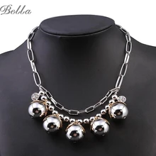 Collier femme mujeres granos de la joyería de boho de la manera multi-capa choker collar declaración collares y colgantes de bisutería (x0238)