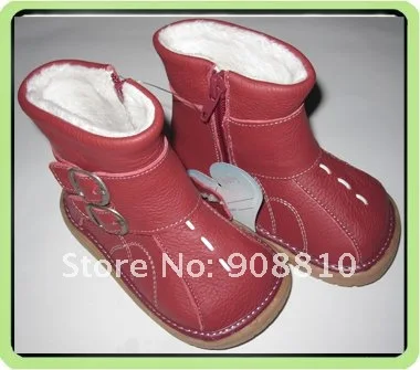 Sandq детский кожаные туфли для маленьких девочек; ботинки красного цвета; с пряжкой и застежкой-молнией натуральные в продаже со скидкой, ручная работа, осенние ботинки, розничная