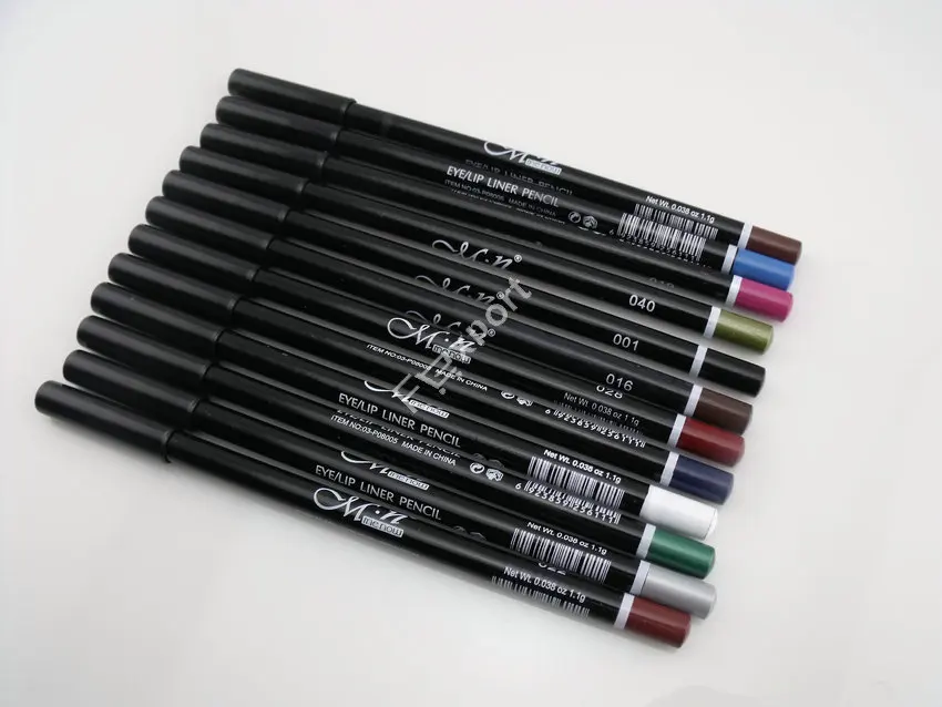 MENOW 12 Colors Eye Make Up Eyeliner Pencil Waterproof Eyebrow Beauty Pen Eye Liner Lip sticks Cosmetics Eyes Makeup