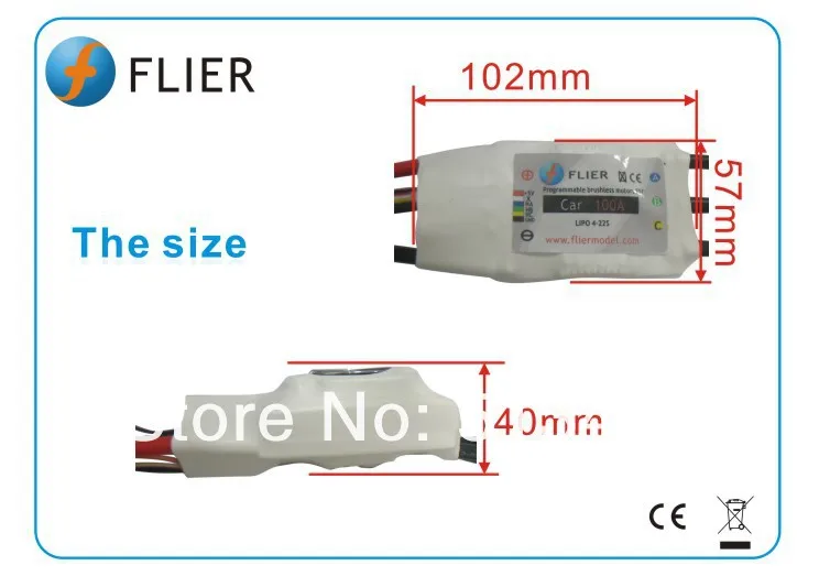 Контроллер Флиера esc 22S 100A для бесщеточного двигателя rc автомобиля