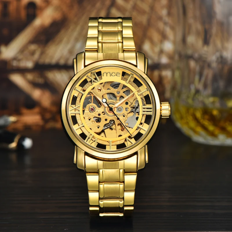 Prix pour Mce de marque de luxe automatique montre étanche femmes en acier inoxydable or squelette montre-bracelet mécanique ldies avec la boîte 049 Prix pour Mce de marque de luxe automatique montre étanche femmes en acier inoxydable or squelette montre-bracelet mécanique ldies avec la boîte 049