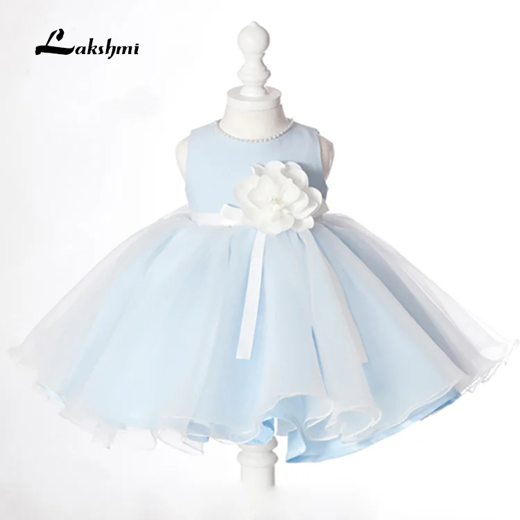 Princess Baby Flower Girl Dress Beading with Flowers  Kids Evening Gowns Kids Pageant Dress Flower Girl Dress